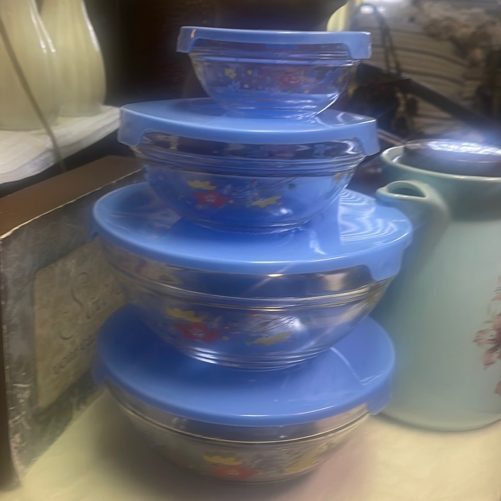 Durable heat resistant Glass bowls with Lids